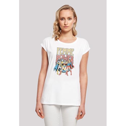 „T-Shirt F4NT4STIC „“DC Comics Superhelden Wonder Woman Femme Power““ Gr. 5XL, weiß Damen Shirts Jersey Print“