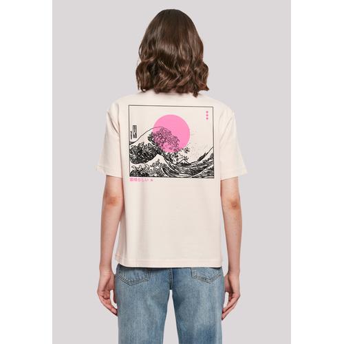„T-Shirt F4NT4STIC „“Kanagawa Wave““ Gr. M, pink Damen Shirts Jersey Print“