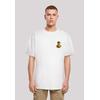 T-Shirt F4NT4STIC "Rubber Duck Captain OVERSIZE TEE", Herren, Gr. XXL, weiß, Obermaterial: 100% Baumwolle, casual, oversize, Rundhals, Kurzarm ohne Bündchen, Shirts, Print