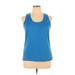 RBX Active Tank Top: Blue Solid Activewear - Women's Size X-Large
