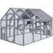 FOREST HOME Large Outdoor Cat House Enclosure w/ Small Houses in Gray | 111 H x 74 W in | Wayfair FTYT0123