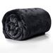 Mercer41 Reversible Mink Faux Plush Fur Fleece Blanket Microfiber/Fleece/Microfiber/Fleece in Black | 90 H x 90 W in | Wayfair