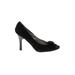 Fioni Heels: Pumps Stilleto Cocktail Party Black Print Shoes - Women's Size 7 1/2 - Peep Toe