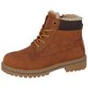 Winterboots TOM TAILOR, Kinder, Gr. 28, braun (braun, dunkelbraun), Lederimitat, Textil, sportlich, Schuhe, mit weich abgepolstertem Schaftrand