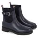 Stiefelette TOMMY HILFIGER "BELT BOOTIE MATERIAL MIX" Gr. 37, blau (dunkelblau) Damen Schuhe Chelseaboots Reißverschlussstiefeletten