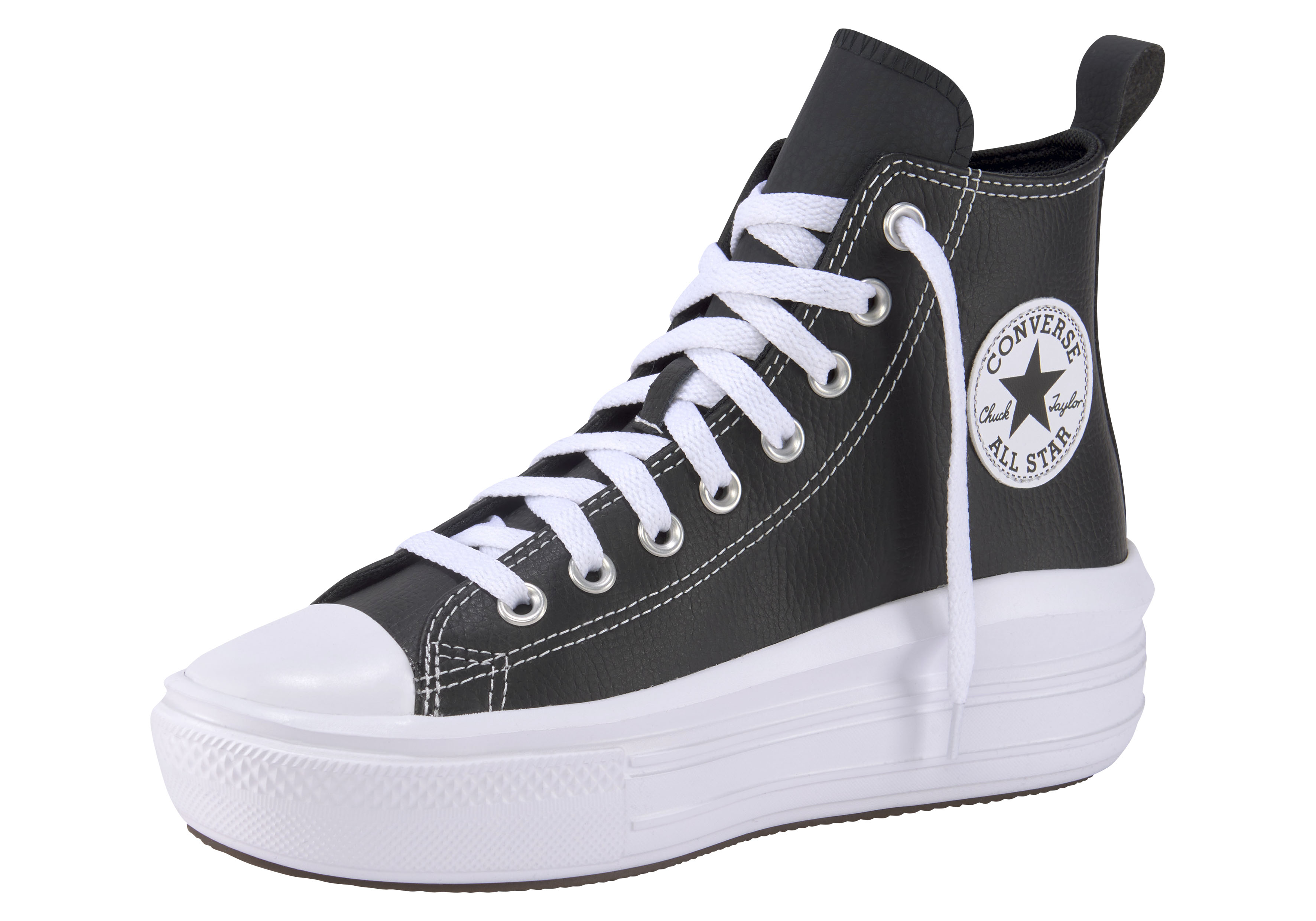 Sneaker CONVERSE "CHUCK TAYLOR ALL STAR MOVE PLATFORM", Gr. 37,5, schwarz-weiß (schwarz, weiß), Textil, Sportlich, Schuhe Image