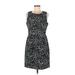 J.Crew Factory Store Casual Dress - Sheath Crew Neck Sleeveless: Black Dresses - Women's Size 6