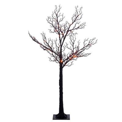 Vickerman 725016 - 6' Black Twig Tree 96 Purple/Or...