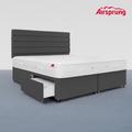 Airsprung Super King Size Pocket 800 Memory Mattress With 2 Drawer Charcoal Divan