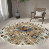 Soft Round Rug, Area Rug Entryway Foyer Throw Mat, Washable - 4ft-Round