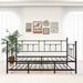 Twin Size Metal Daybed with Trundle with Trundle, Metal Daybed Frame Twin Size Platform for Living Room Guest Room