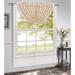 Margie Jacquard Rod Pocket Waterfall Window Valance with Beads