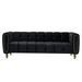 Modern Velvet Sofa for Living Room, 83.07"Long Upholstered Sofa Couch with Metal Legs, 3-Seater Loveseat for Bedroom