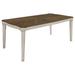 Coaster Furniture Ronnie Starburst Dining Table Nutmeg and Rustic Cream - 78.75'' x 39.25'' x 30.00''