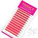 TDANCE Colorful lashes extension D Curl 0.07mm Thickness Semi Permanent Individual Eyelash Extensions Silk Volume Lashes Professional Salon Use Mixed 8-15mm Length In One Tray (Pink D-0.07 8-15mm)