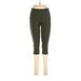 Victoria Sport Active Pants - Mid/Reg Rise Skinny Leg Cropped: Green Activewear - Women's Size Medium