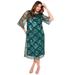 Plus Size Women's Metallic Lace Sheath Dress by June+Vie in Emerald Green (Size 26/28)