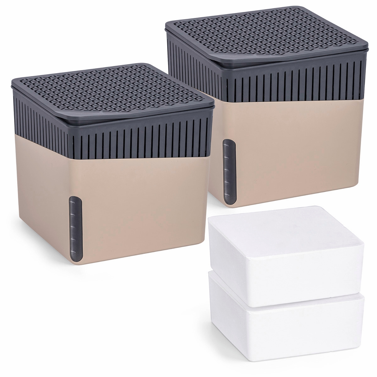 WENKO Raumentfeuchter Mod. Cube Beige 1000 g, 2er Set Image