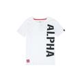 T-Shirt ALPHA INDUSTRIES "ALPHA Kids - T-Shirts Side Print T Kids/Teens" Gr. 12, weiß (white) Mädchen Shirts T-Shirts