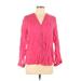 Gap Long Sleeve Button Down Shirt: Pink Tops - Women's Size Large