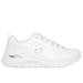 Skechers Women's Arch Fit 2.0 - Star Bound Sneaker | Size 5.0 | White/Silver | Leather/Synthetic/Textile
