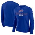 Women's Nike Royal Buffalo Bills Modest Crop Performance Long Sleeve T-Shirt