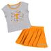 Girls Toddler Colosseum Heather Gray/Tennessee Orange Tennessee Volunteers Two-Piece Minds For Molding T-Shirt & Skirt Set