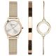 Sekonda Ladies 28mm Gift Set Watch, Rose Gold Case & Stainless Steel Mesh Bracelet with Silver Dial 49007