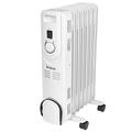 Beldray EH3748 7 Fin Radiator - Oil-Filled Electric Heater, 360° Wheels, Thermal Cut-Out Overheat Protection, Adjustable Thermostat, Portable Home Heater, Carry Handles, Cord Storage, 600/900/1200W