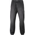 Bequeme Jeans URBAN CLASSICS "Urban Classics Herren Loose Fit Jeans" Gr. 34/34, Länge 34, schwarz (realblack washed) Herren Jeans