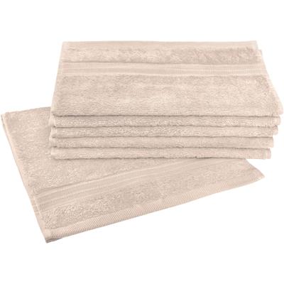 Gästehandtuch DYCKHOFF "Siena", beige (champagner), B:30cm L:50cm, Frottier, Obermaterial: 100% Baumwolle, Handtücher (Packung), mit Bordüre Image