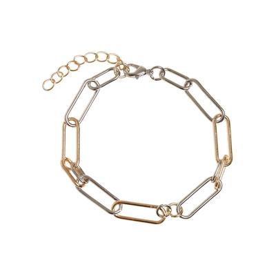 Armband URBAN CLASSICS "Urban Classics Unisex Color Mix Bracelet", silber (gold, silber), Armbänder, Damen, one size, Eisen, Bettelarmband Image