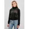Collegejacke FUBU "Fubu Damen", Damen, Gr. M, schwarz, 93% Polyester, 7% Elasthan, mehrfarbig, casual, normal, amerikanischer Ausschnitt, Langarm, Jacken