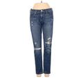 FRAME Denim Jeans - Mid/Reg Rise: Blue Bottoms - Women's Size 26 - Dark Wash