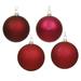 Mercury Row® Holiday Décor Ball Ornament Plastic in Red | 4" H x 4" W x 4" D | Wayfair 576E50C58671448EAEF8726A5021735D