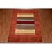 Brown/Red 101 x 81 W in Rug - Isabelline One-of-a-Kind Balch Hand-Knotted New Age 6'9" x 8'5" Area Rug in Brown/Gray/Beige | Wayfair