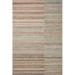 Blue/Brown 66 x 42 x 0.5 in Area Rug - Birch Lane™ Dellar Striped Hand Tufted Area Rug in Beige/Brown/Blue/Red | 66 H x 42 W x 0.5 D in | Wayfair