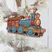 Designocracy Christmas Train Wooden Ornament by G. Debrekht Wood in Brown | 5.5 H x 5 W x 0.3 D in | Wayfair 8100198-3