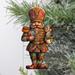 Designocracy Nutcracker w/ Clara Wooden Ornament by G. Debrekht Wood in Brown | 5.5 H x 5 W x 0.3 D in | Wayfair 8611059