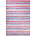 Blue/Pink 60 x 60 x 0.4 in Area Rug - Latitude Run® Kaishav Pink Striped Microfiber Digital Print Decorative Area Rug Microfiber | Wayfair