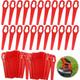 Red Plastic Edger,60 Pack,Plastic Cutting Blades,Plastic Lawn Mower Blades, Lawn Mower Accessories,Replacement Plastic Blades - Alwaysh