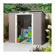 Trentvale 6x4 Metal Pent Shed Light Grey Garden Storage Unit Lockable - Rowlinson