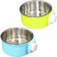 Héloise - 2PCS Pet Hanging Cage Bowls, Stainless Steel Pet Feeder Bowl Food Bowls for Dog Cat for Small Animals Dog Cat Rabbit Bird