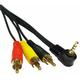 Loops - 1m 3.5mm 4 Pole Jack Plug to 3 rca phono Male av Cable Lead Car tv Video Camera