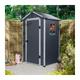 Rowlinson - Airevale 4x3 Dark Grey Apex Shed Plastic Garden Storage Lockable