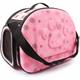 Tinor - Breathable Folding Outdoor Pet bag for Dog Cat Comfort Travel Medium Size Pet Carrier (Pink)