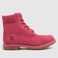 Timberland premium 6 inch boots in pink