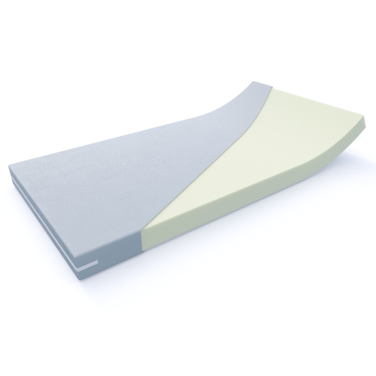 MSS e.K. Roll-Matratze, Easy Active, 130 x 200 x 11 cm, H3, Bezug Blau, Schaumstoff Image