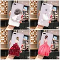 Robe de mariée pour filles couverture de téléphone souple pour iPhone X XS MAX 6 6s 7 7plus 8 8Plus