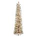 Vickerman 726006 - 4.5' x 17" Artificial Snowy Flocked Alpine 880 Warm White LED Lights Christmas Tree (G232546LED)